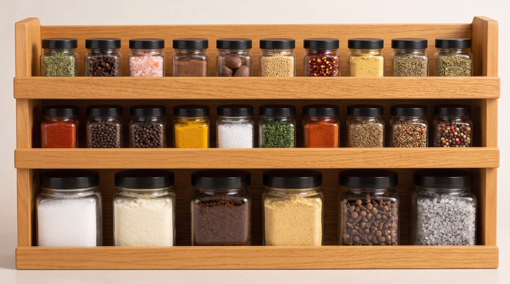 GamMiris The Rack Grand Chef 3-Tier wide master edition holding 26 spice jars